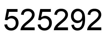 Number 525292 black image