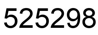 Number 525298 black image