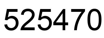 Number 525470 black image