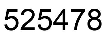 Number 525478 black image