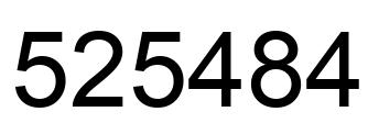 Number 525484 black image