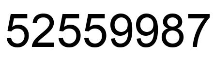 Número 52559987 imagen negro