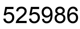 Número 525986 imagen negro