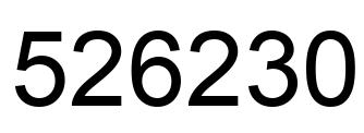 Number 526230 black image