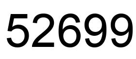 Number 52699 black image