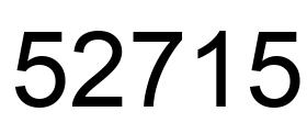 Number 52715 black image