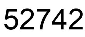 Number 52742 black image