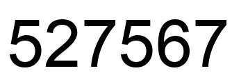 Number 527567 black image
