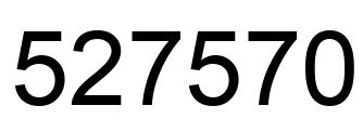 Number 527570 black image