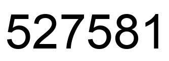 Number 527581 black image
