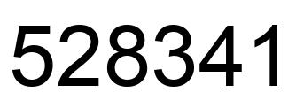 Number 528341 black image