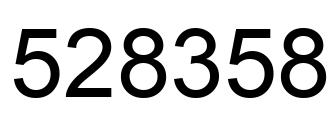 Number 528358 black image