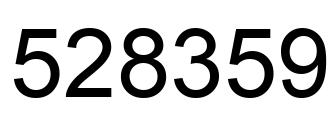 Number 528359 black image