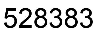 Number 528383 black image