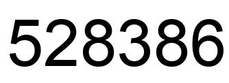 Number 528386 black image
