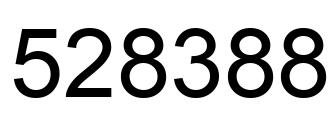 Number 528388 black image