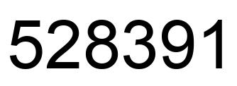 Number 528391 black image