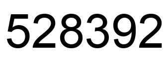 Number 528392 black image