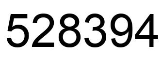 Number 528394 black image