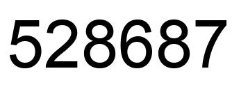 Number 528687 black image