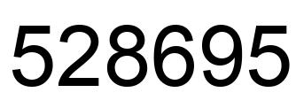 Number 528695 black image