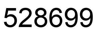 Number 528699 black image