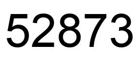 Number 52873 black image