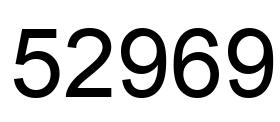 Number 52969 black image