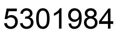 Number 5301984 black image