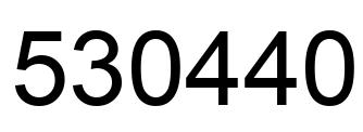 Number 530440 black image