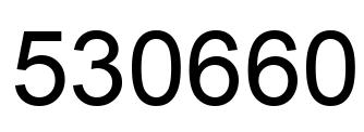 Number 530660 black image