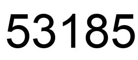 Number 53185 black image