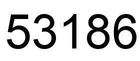 Number 53186 black image