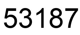 Number 53187 black image