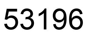 Number 53196 black image