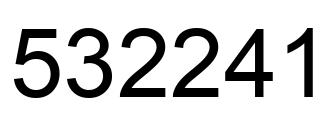 Número 532241 imagen negro