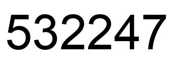 Número 532247 imagen negro