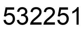 Número 532251 imagen negro