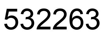 Número 532263 imagen negro