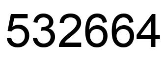 Number 532664 black image