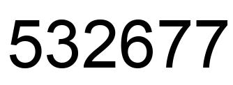 Number 532677 black image