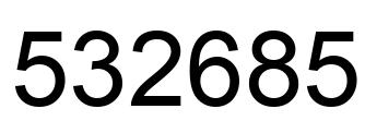 Number 532685 black image