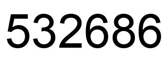 Number 532686 black image