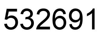 Number 532691 black image