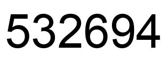 Number 532694 black image