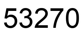 Number 53270 black image