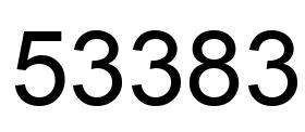 Number 53383 black image