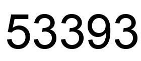 Number 53393 black image