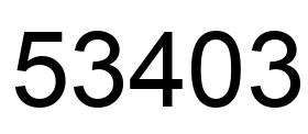 Number 53403 black image