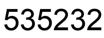 Número 535232 imagen negro
